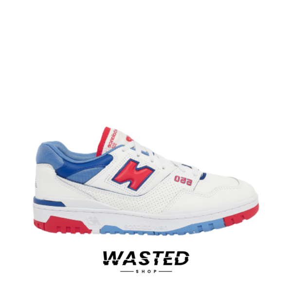 New Balance 550 White True Red Atlantic Blue