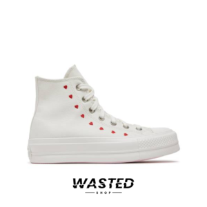 WMNS CHUCK TAYLOR ALL STAR LIFT PLATFORM HIGH 'EMBROIDERED HEARTS - WHITE'