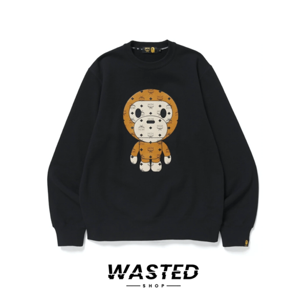 BAPE x MCM Baby Milo Crewneck Hombre Black