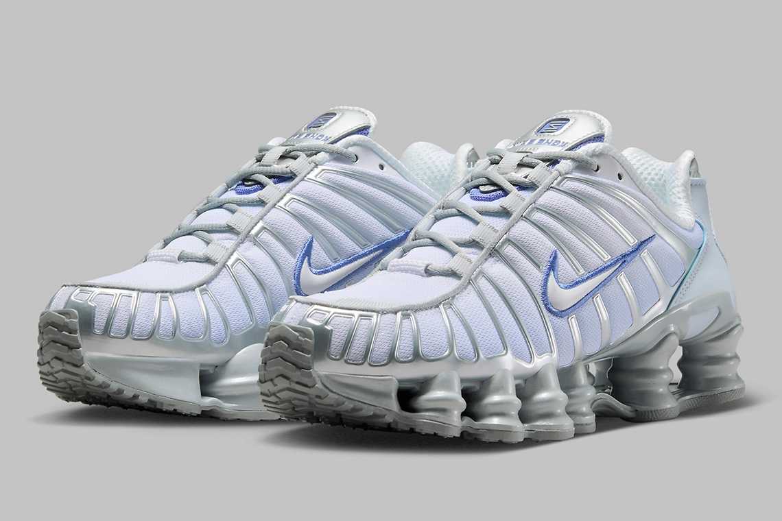 靴 NIKE SHOX TL PLATINUM TINT/LLIC Nike Shox TL Metallic Platinum Blue Tint | Wasted Shop